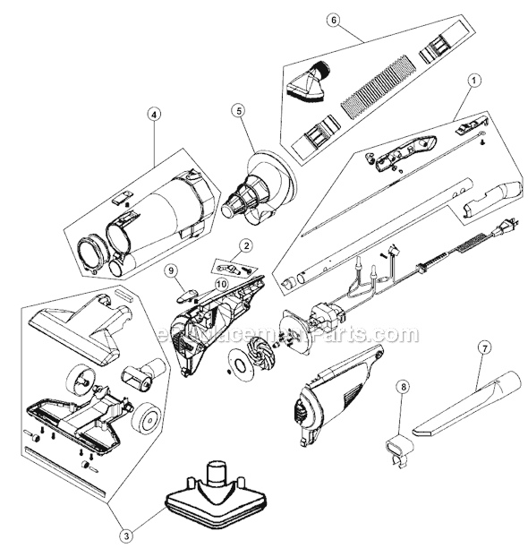 Page A Diagram and Parts List for M083411  Dirt Devil Upright Vacuum
